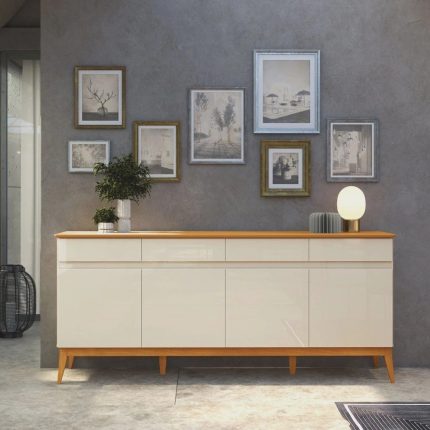 Buffet Aparador 187cm 4 Portas 4 Gavetas Magnum