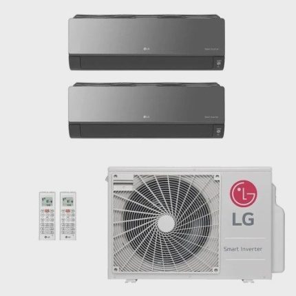 Ar-Condicionado Multi Split Inverter LG 18.000 (1x Evap hw Artcool 7.000 + 1x Evap hw Artcool 12.000) Quente/Frio 220V