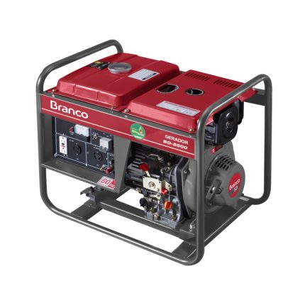 Gerador de Energia a Diesel Aberto 2,2 Kva Bivolt BD-2500 Branco